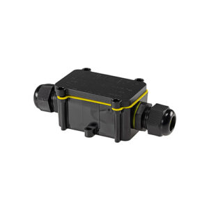 Lasdoos IP68 Waterdicht voor 2 Kabels 6-11 mm Zwart